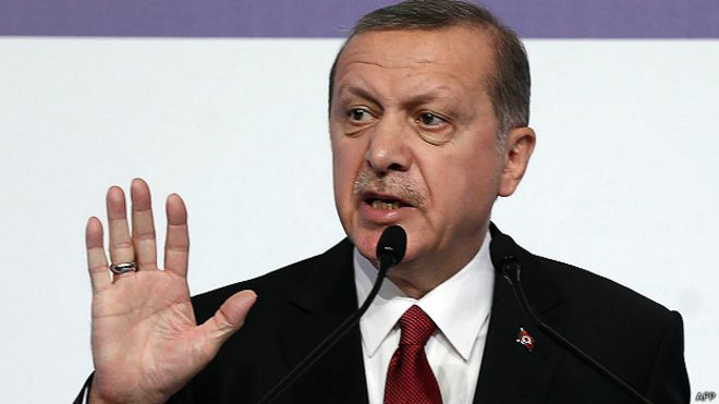 Эрдоған: АҚШ бошчилигидаги коалиция террористларни қўллаб-қувватламоқда